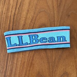 L.L.Bean Kids Reversible Knit Headband Ear Warmer Blue Striped Winter